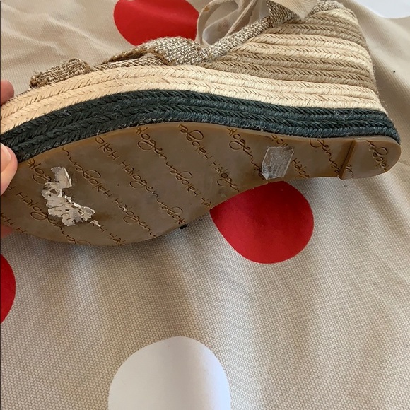 Halogen tan/beige ankle wrap wedges - Picture 4 of 4